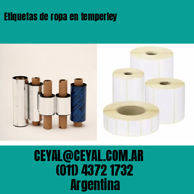 Etiquetas de ropa en temperley