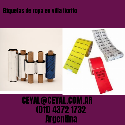 Etiquetas de ropa en villa fiorito