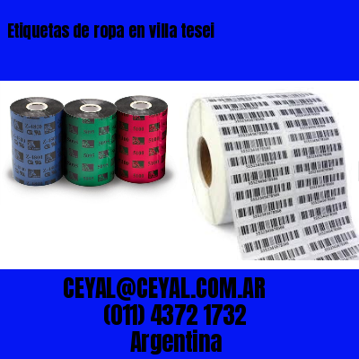 Etiquetas de ropa en villa tesei