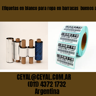 Etiquetas en blanco para ropa en barracas  buenos aires
