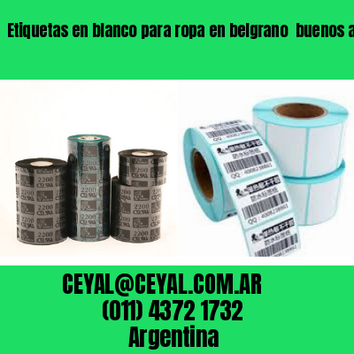 Etiquetas en blanco para ropa en belgrano  buenos aires