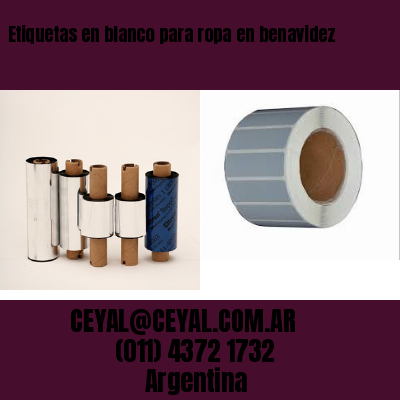 Etiquetas en blanco para ropa en benavidez