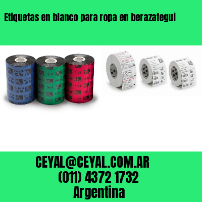 Etiquetas en blanco para ropa en berazategui