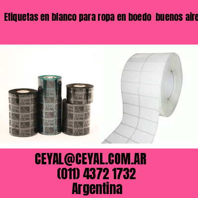 Etiquetas en blanco para ropa en boedo  buenos aires