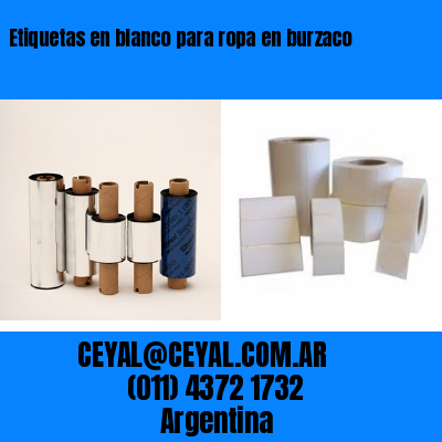 Etiquetas en blanco para ropa en burzaco