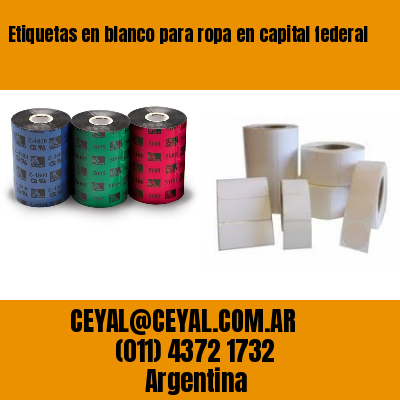 Etiquetas en blanco para ropa en capital federal