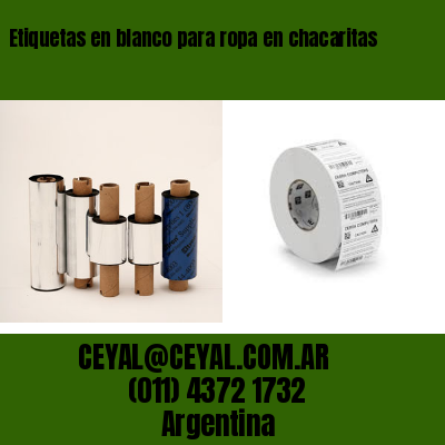 Etiquetas en blanco para ropa en chacaritas