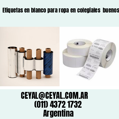 Etiquetas en blanco para ropa en colegiales  buenos aires