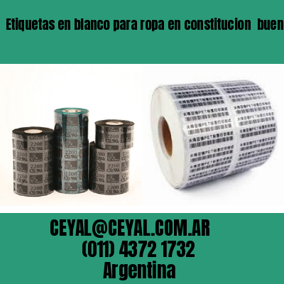 Etiquetas en blanco para ropa en constitucion  buenos aires