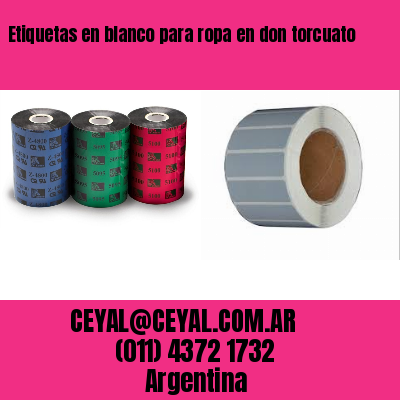 Etiquetas en blanco para ropa en don torcuato
