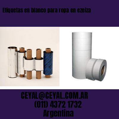 Etiquetas en blanco para ropa en ezeiza