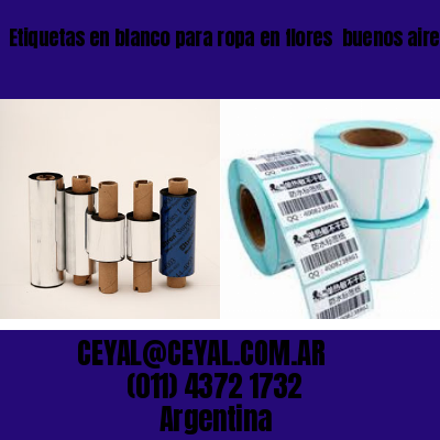 Etiquetas en blanco para ropa en flores  buenos aires