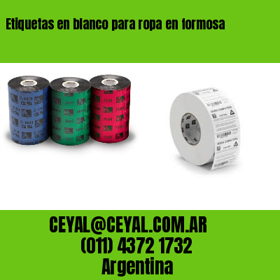 Etiquetas en blanco para ropa en formosa