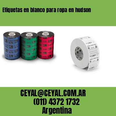 Etiquetas en blanco para ropa en hudson