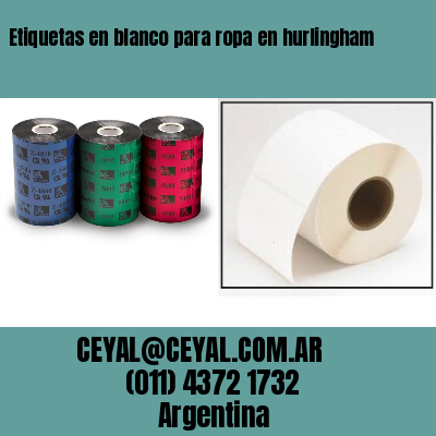 Etiquetas en blanco para ropa en hurlingham