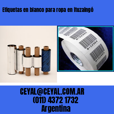 Etiquetas en blanco para ropa en ituzaingó