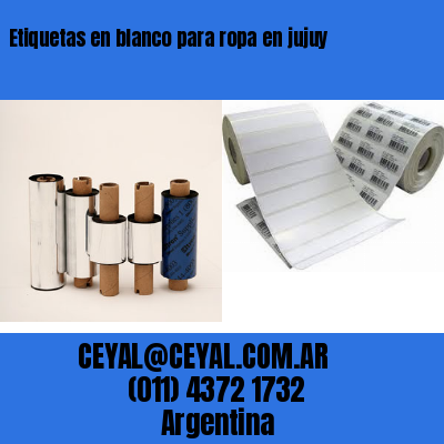 Etiquetas en blanco para ropa en jujuy