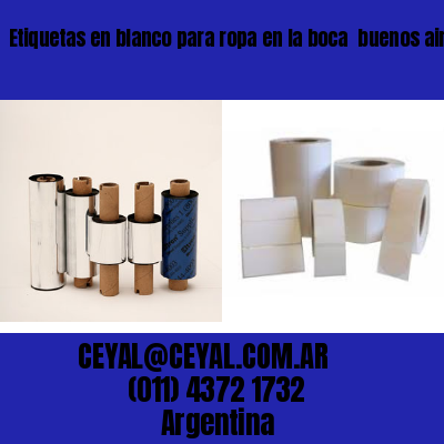 Etiquetas en blanco para ropa en la boca  buenos aires