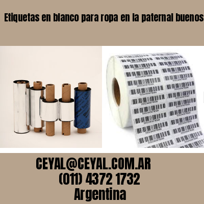 Etiquetas en blanco para ropa en la paternal buenos aires