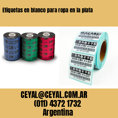 Etiquetas en blanco para ropa en la plata