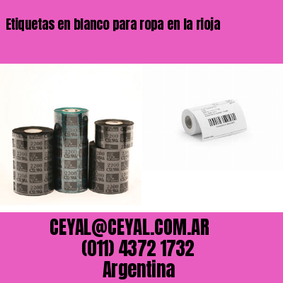 Etiquetas en blanco para ropa en la rioja