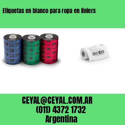 Etiquetas en blanco para ropa en liniers