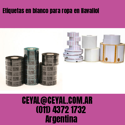 Etiquetas en blanco para ropa en llavallol