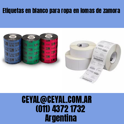 Etiquetas en blanco para ropa en lomas de zamora