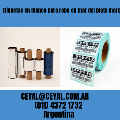 Etiquetas en blanco para ropa en mar del plata marcos paz