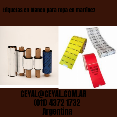 Etiquetas en blanco para ropa en martínez