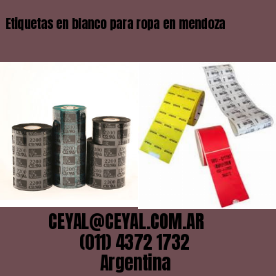 Etiquetas en blanco para ropa en mendoza