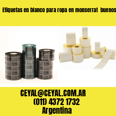 Etiquetas en blanco para ropa en monserrat  buenos aires