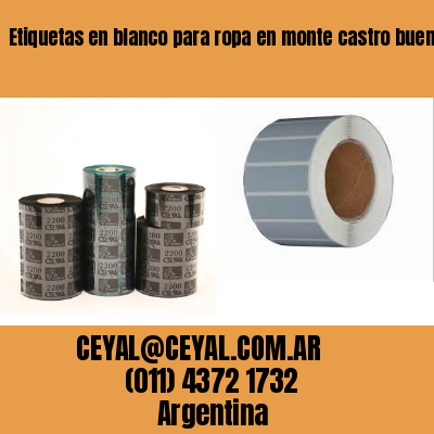 Etiquetas en blanco para ropa en monte castro buenos aires