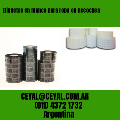 Etiquetas en blanco para ropa en necochea