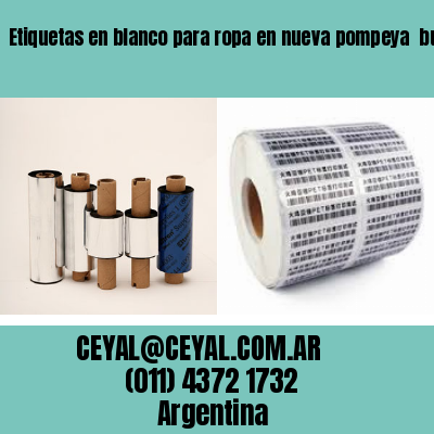 Etiquetas en blanco para ropa en nueva pompeya  buenos aires