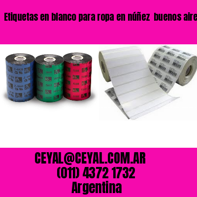 Etiquetas en blanco para ropa en núñez  buenos aires
