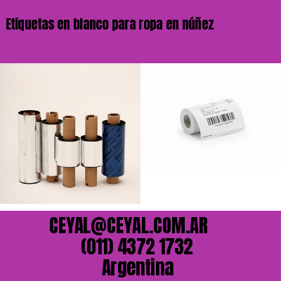 Etiquetas en blanco para ropa en núñez