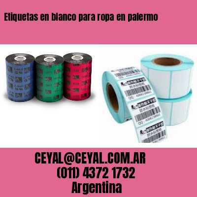 Etiquetas en blanco para ropa en palermo