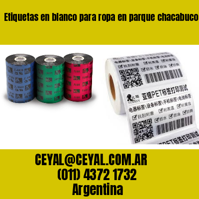 Etiquetas en blanco para ropa en parque chacabuco  buenos aires