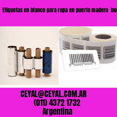 Etiquetas en blanco para ropa en puerto madero  buenos aires