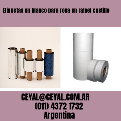 Etiquetas en blanco para ropa en rafael castillo