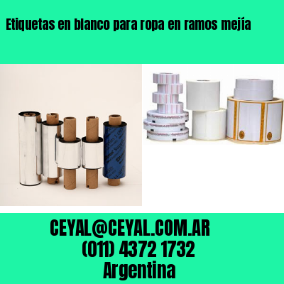 Etiquetas en blanco para ropa en ramos mejía