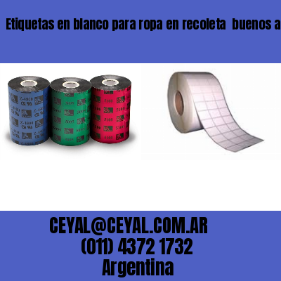 Etiquetas en blanco para ropa en recoleta  buenos aires