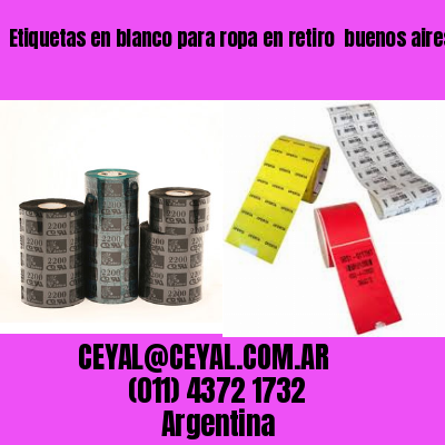 Etiquetas en blanco para ropa en retiro  buenos aires