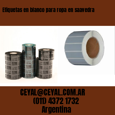 Etiquetas en blanco para ropa en saavedra