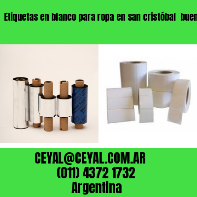 Etiquetas en blanco para ropa en san cristóbal  buenos aires