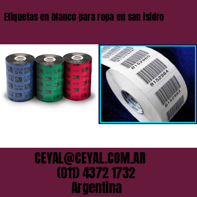 Etiquetas en blanco para ropa en san isidro