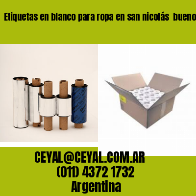Etiquetas en blanco para ropa en san nicolás  buenos aires
