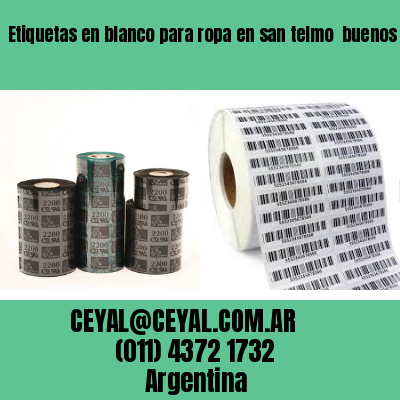 Etiquetas en blanco para ropa en san telmo  buenos aires
