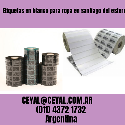 Etiquetas en blanco para ropa en santiago del estero